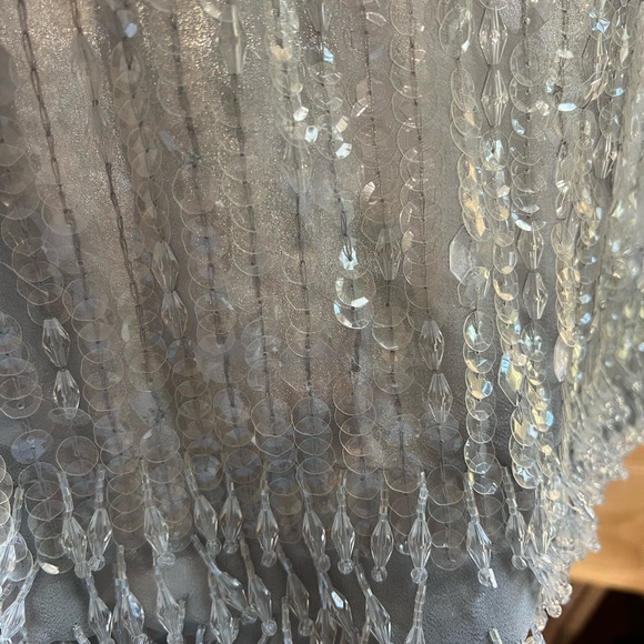 NEW ASOS EDITION Sequin and Crystal Fringe Skirt Size 4 - Picture 5 of 10